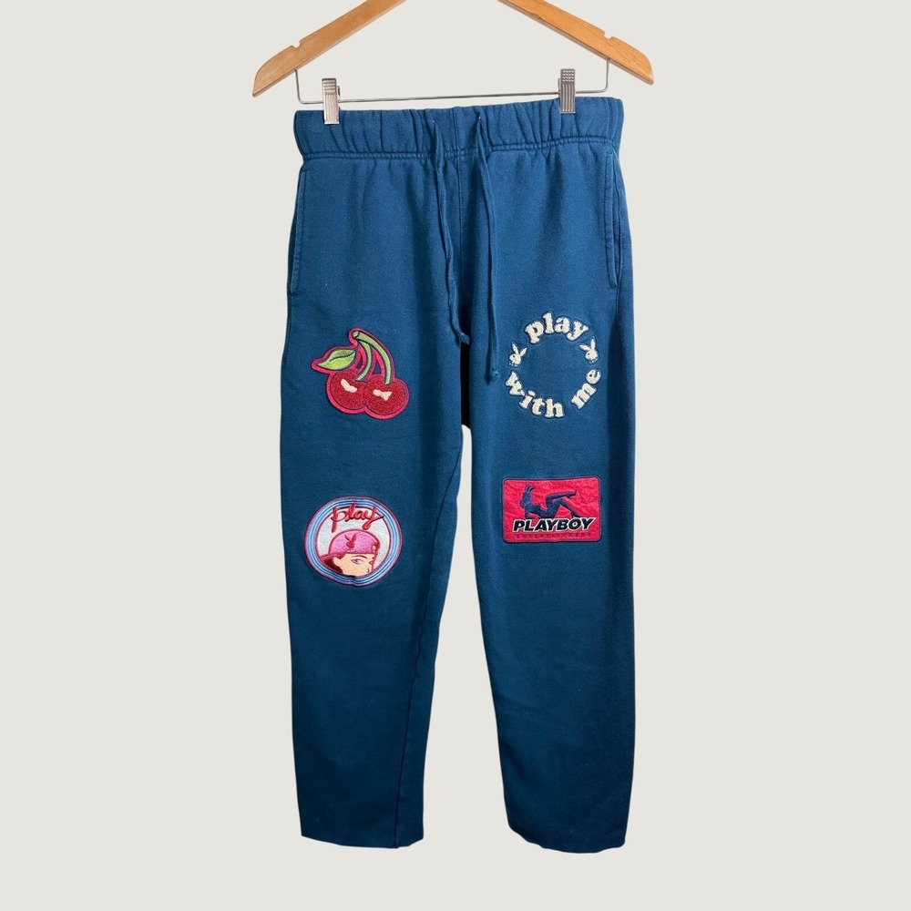 Playboy Sweatpants Women S Teal PacSun Patch Graphic Joggers Streetwear Lounge